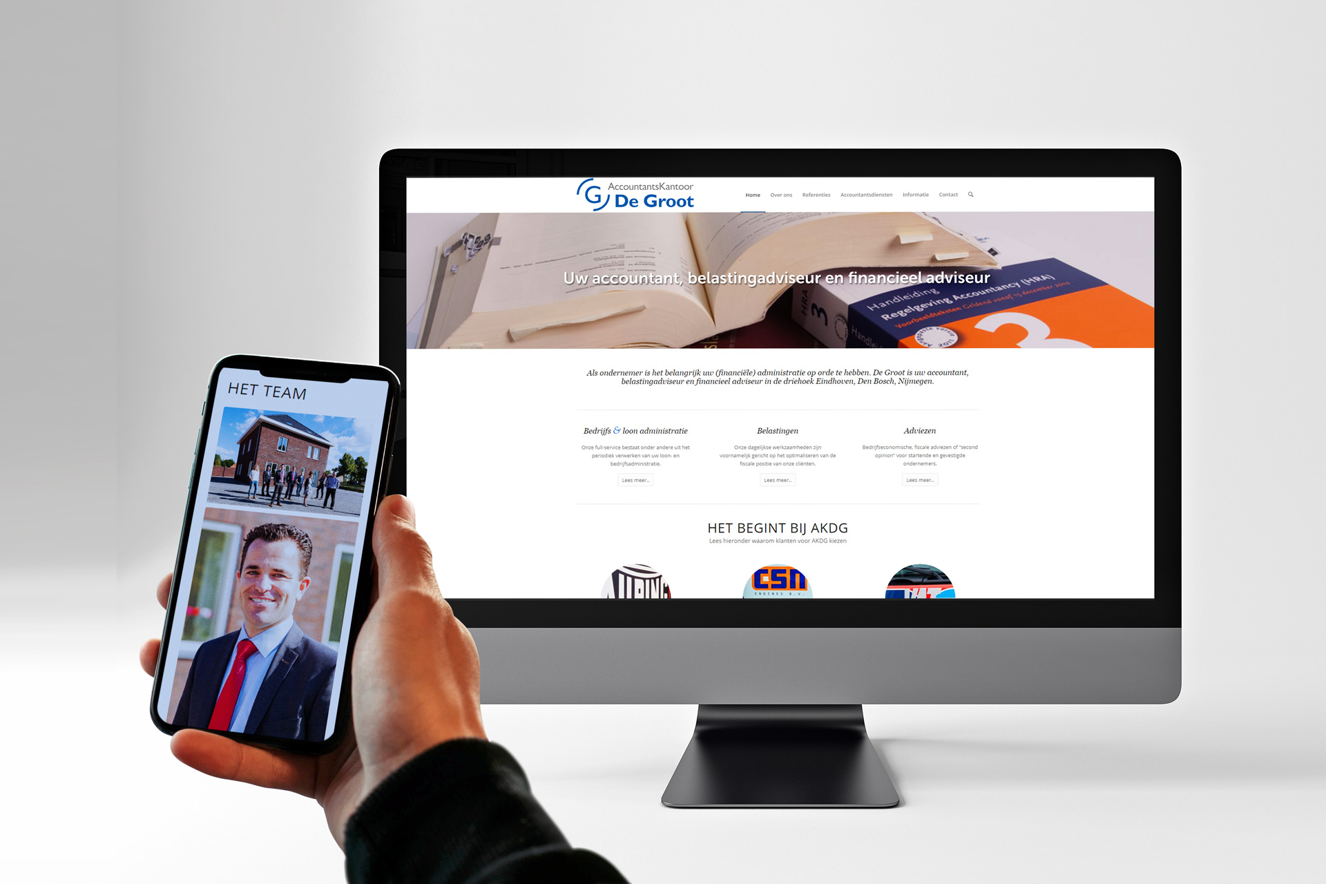 The website builders built the website of AKDG - Accountants firm de Groot