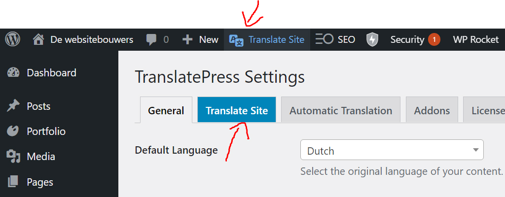 real time translations translatepress 1